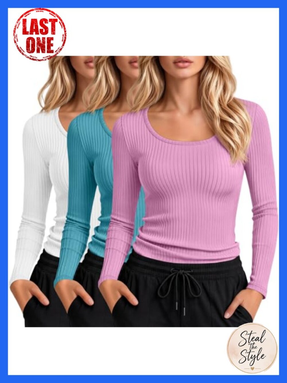 Oakgarden 3 Pack Womens Cotton Plus Size Underscrub Shirts